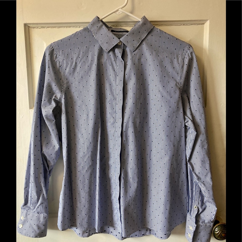 Women’s Lands’ End and wrinkle free no iron button front shirt